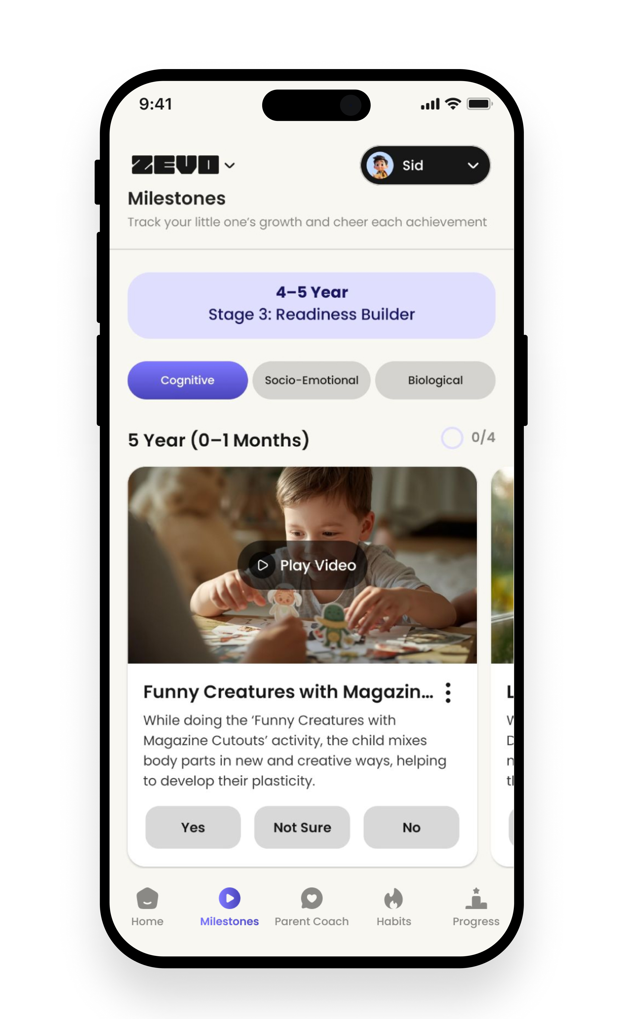 Zevo App - Activities