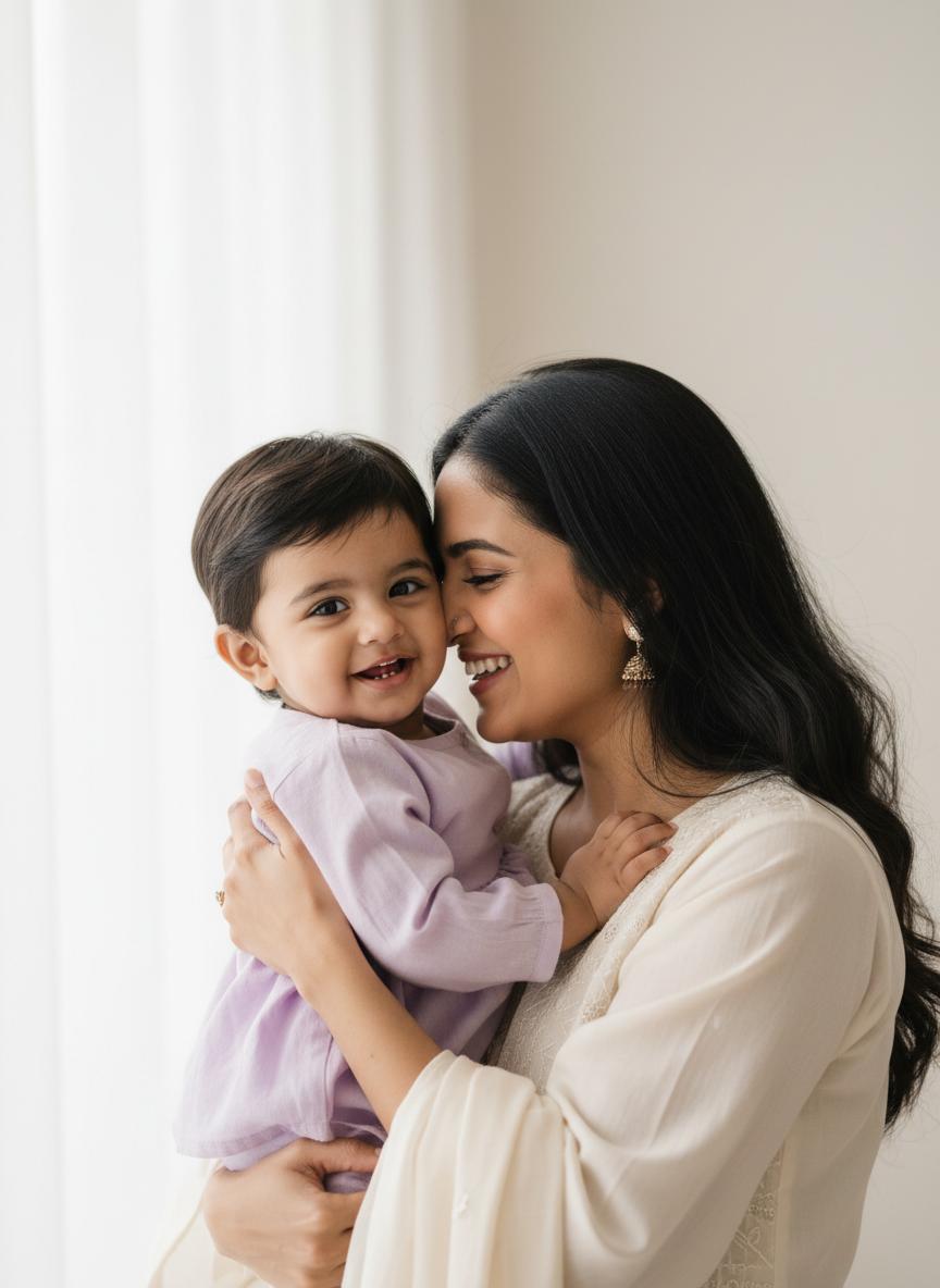 Happy mother with child